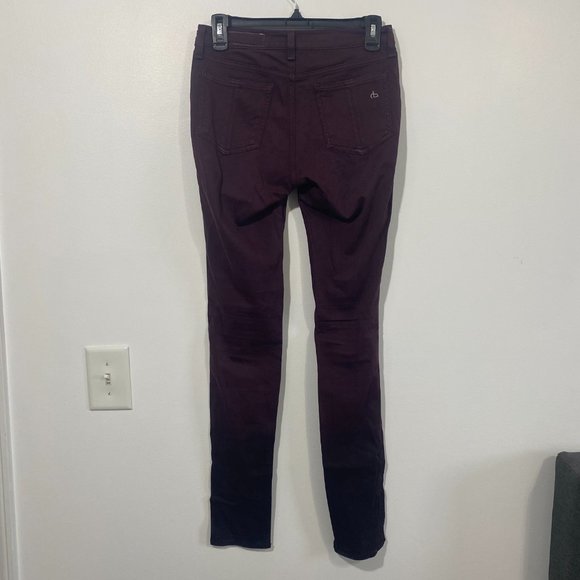 rag & bone Jegging Wine Ombre Size 26 - Picture 3 of 5